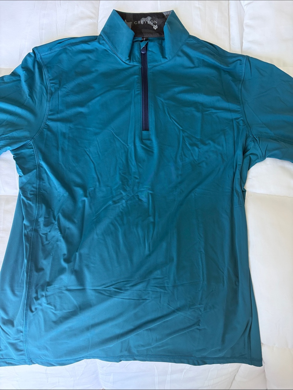 Greyson Teal  Half-Zip sequoia Athletic Pullover in GREAT CONDITION